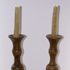 A pair of wooden candlesticks used by Brother David in 1957.
